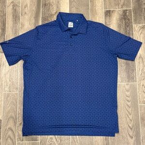 Calloway Men's Blue Patterned Polo Shirt